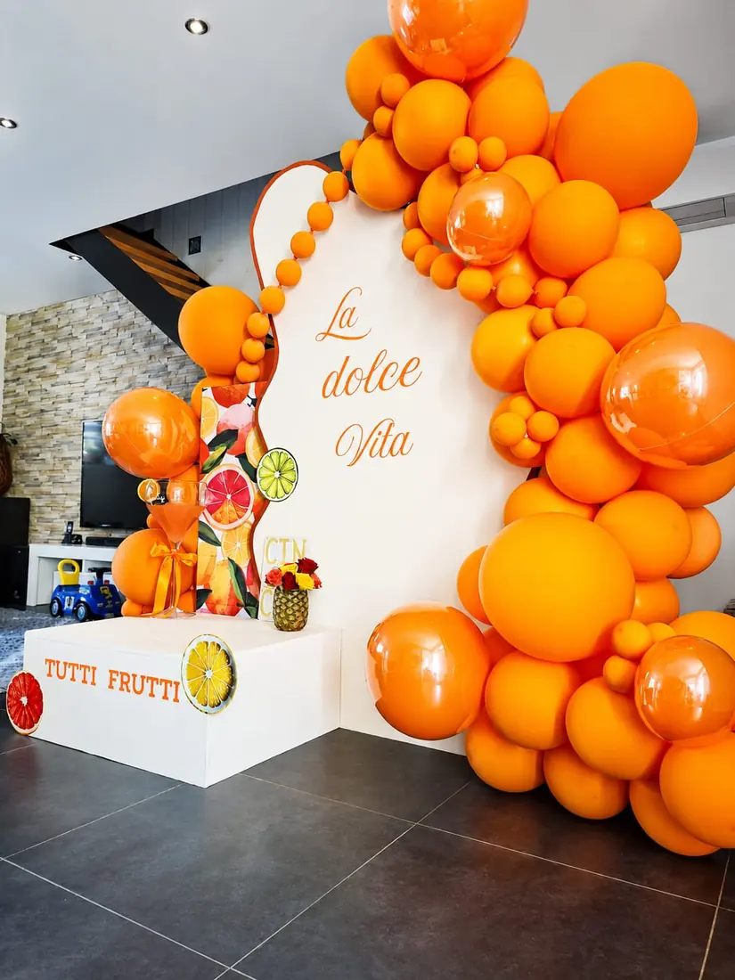 décoration évènementielle par ML Events — scénographie agrumes « La Dolce Vita »